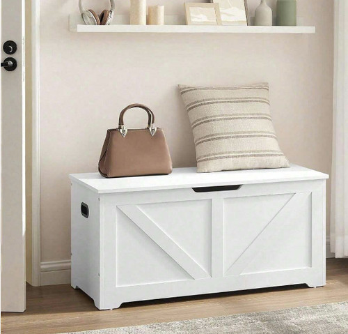 Ottoman storage chest - chest, blanket