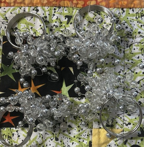 Set silver beaded napkin - of,