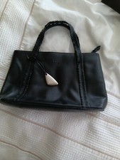 Ladies small black Tula leather handbag