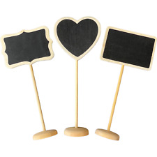 Mini Chalkboard Message Board Wooden Stand Blackboard Wedding Table Display Sign