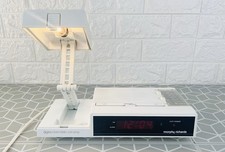 Morphy Richards Digital Radio White Alarm Clock With Attached Lamp Model CR 371