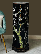 Hand Painted Blossom Octagonal Chest Of Drawers, Oriental Chinese Furniture