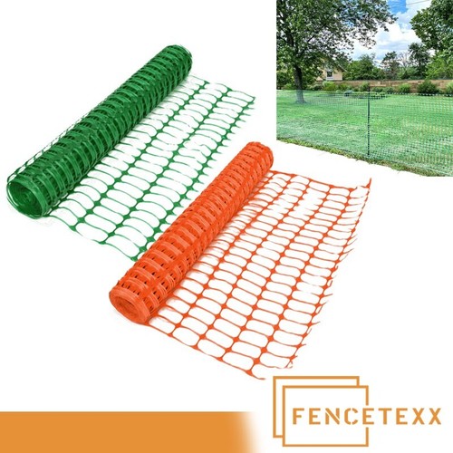 Green plastic mesh barrier - plastic,