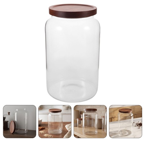 Large glass canister - glass,