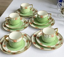 Vintage Green Floral Tea Trio