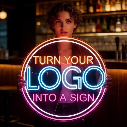 Your logo into - neon, best