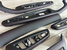 BMW E46 M3 Cabrio Interior trim part SET Carbon Leather RED Stitches