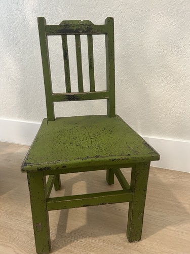 Vintage wood children chair - children,