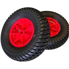 2x Pneumatic Wide Dinghy Trolley Wheel - 16x6.50-8 - Heavy Duty 4 Ply