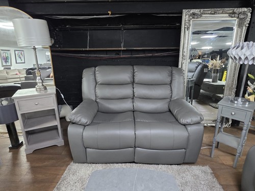 Leather recliner sofa set - 2,
