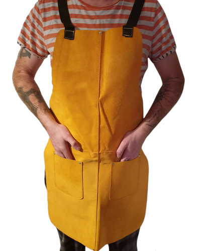 Heavy duty leather apron - heavy, bib