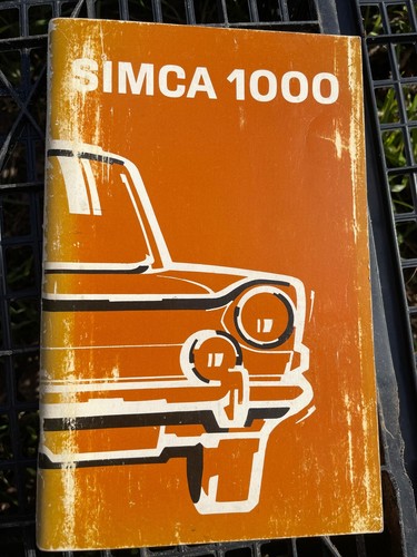 Chrysler simca 1000 use - use, and
