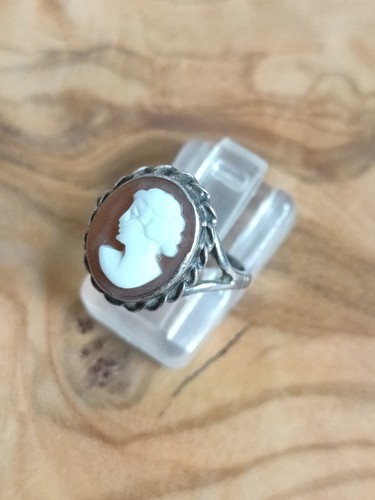 Vintage sterling silver cameo - silver,