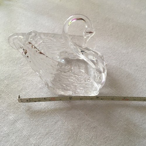 Vintage glass swan - vintage, trinket
