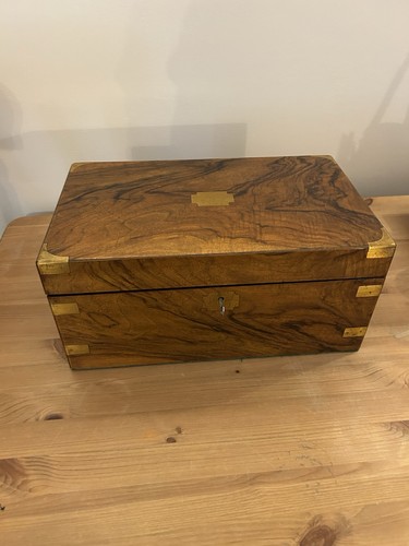 Victorian walnut writing slope - writing,