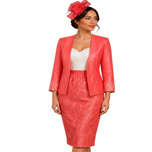 John charles coral ivory dress - john,