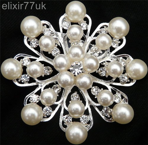 Silver faux pearl - silver,