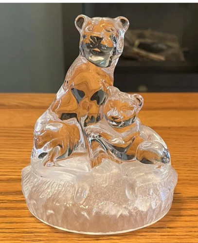 Glass crystal bear - glass,