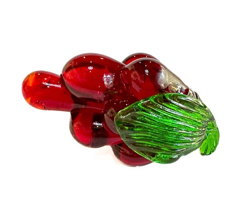 Vintage red green art glass - vintage,