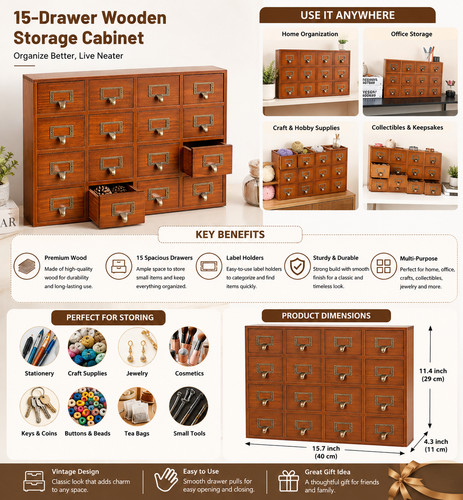 Drawers apothecary cabinet - 16,