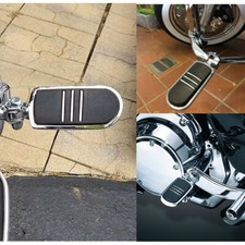 Motorcycle Chrome Highway Foot Pegs Pedal Pads Footrest For Harley Softail Dyna