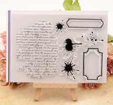 Handwriting Ink Frame Silicone Clear Stamp Scrapbooking Embossing Making Album