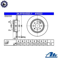 2x BRAKE DISC 24.0110-0323.1