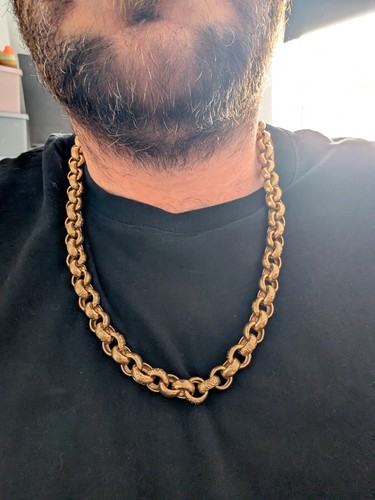 Heavy 9ct gold - 9ct, belcher/rolo