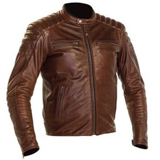 RICHA DAYTONA 2 JACKET BROWN MOTORCYCLE JACKET RETRO CAFE RACER VINTAGE