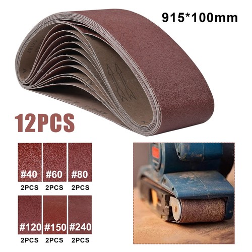12pcs 915x100mm sanding belts - 12pcs,