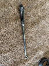 Vintage Button Hook with Silver Handle 