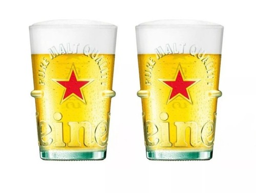 Heineken silver pint glass - 4,