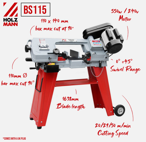 Holzmann metal bandsaw bs115 - holzmann,