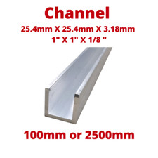 Aluminium channel 25 x 25mm x