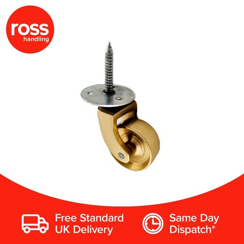 25mm brass castor - brass,