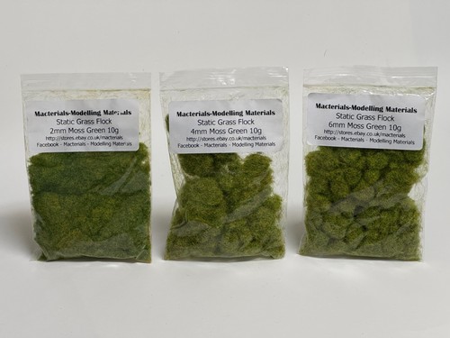 Static grass flock moss - static,