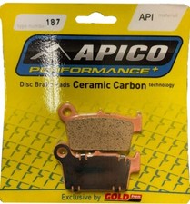 APICO GOLD FREN REAR BRAKE PAD SET SUZUKI RMZ250 RMZ450 2008 - 2021 :187