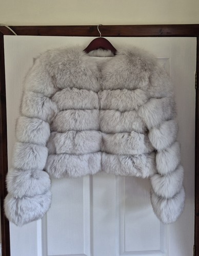 Natural white fox - white, coat