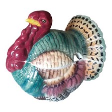 Vintage Turkey Thanksgiving Tureen Serving Gravy Sauce 8" Ucagco