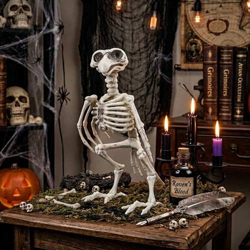 Crow skeleton halloween - crow,