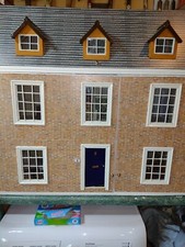 large hand made wooden dolls house 1.12 scale fully refurbished with electrics 