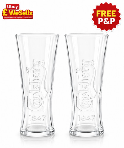 New carlsberg glasses half - 2, x