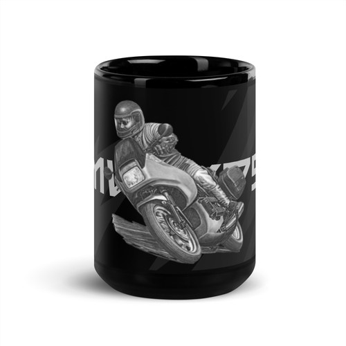 Bmw k75s black glossy mug - black,
