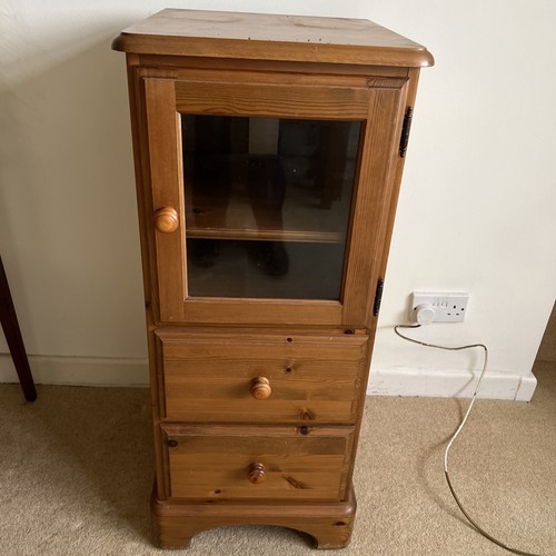 Antique pine player storage - cd,