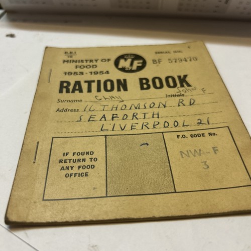 Original 1952 ration book - 1952-53,