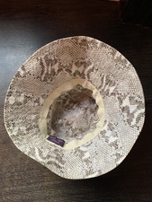Philip Treacy Snakeskin Print Bucket Sun Hat