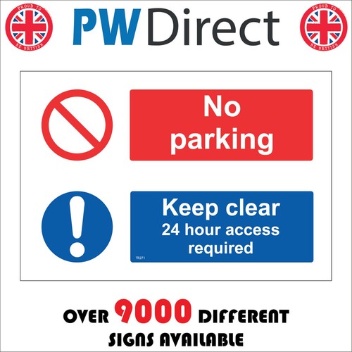 Sign parking keep clear 24 - no,