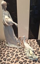 Lladro x 2 Tall Figure Girl