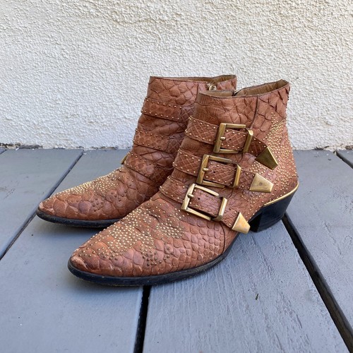 Chloe brown python - brown,