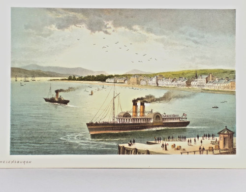 Old antique print helensburgh - print,